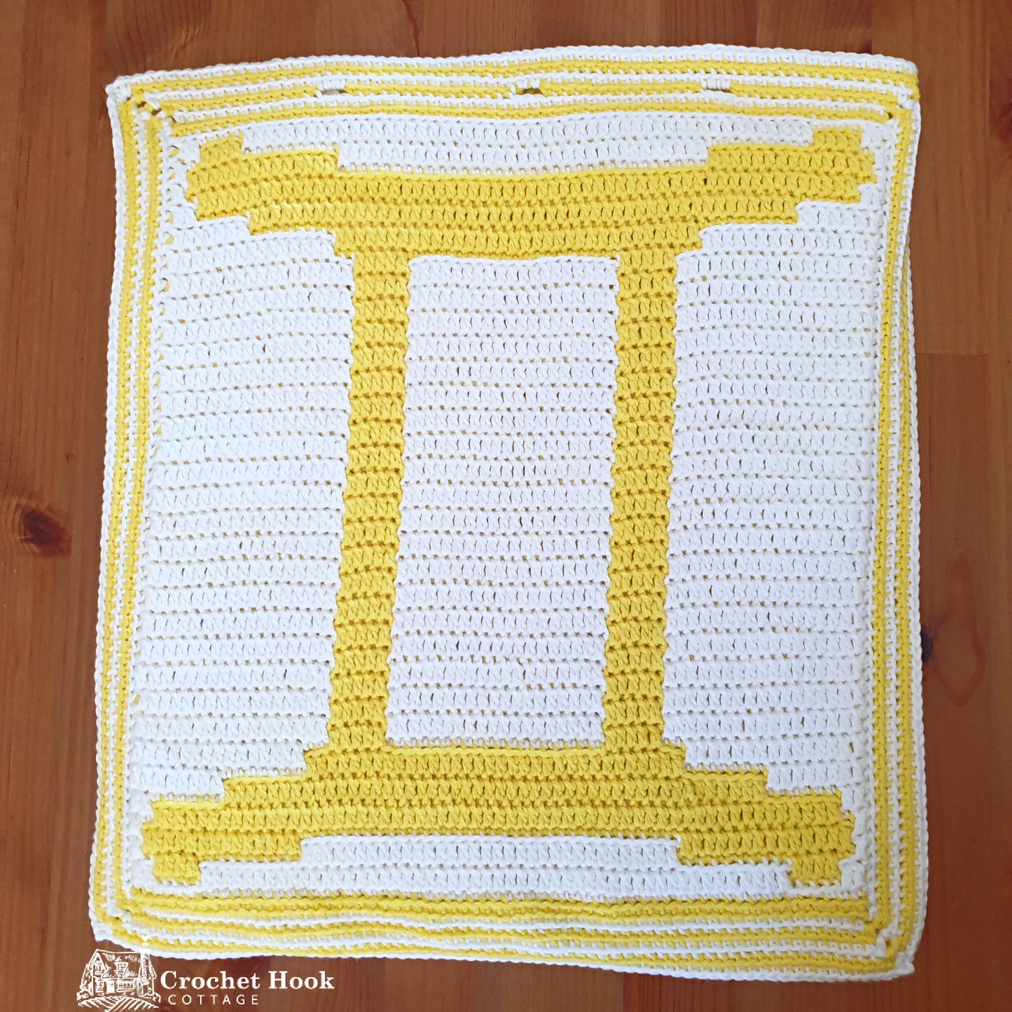 Crochet Pattern - Gemini Cushion Cover - mosaic crochet pattern