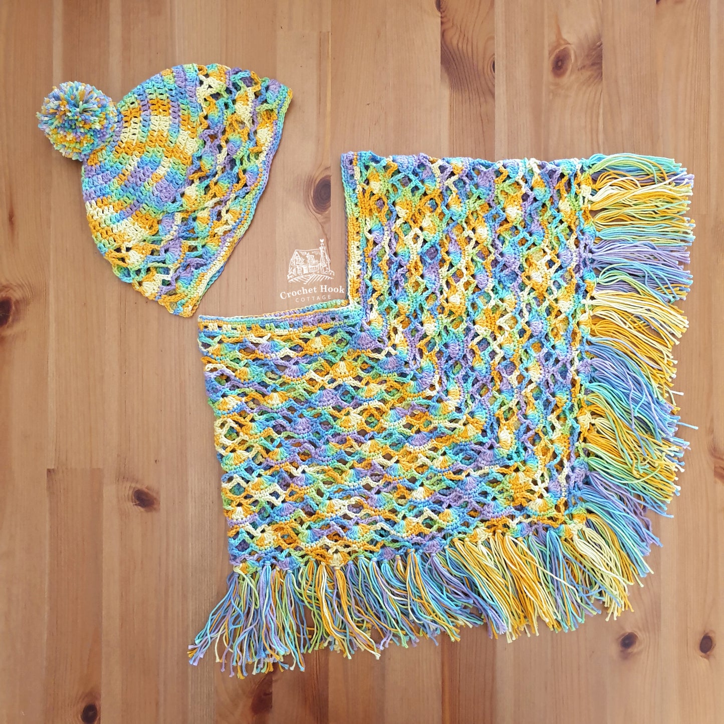 Ginger Baby Poncho and Hat Set