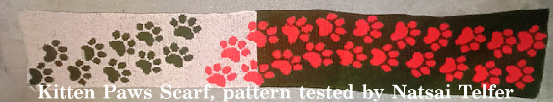 Crochet Pattern - Kitten Paws Scarf