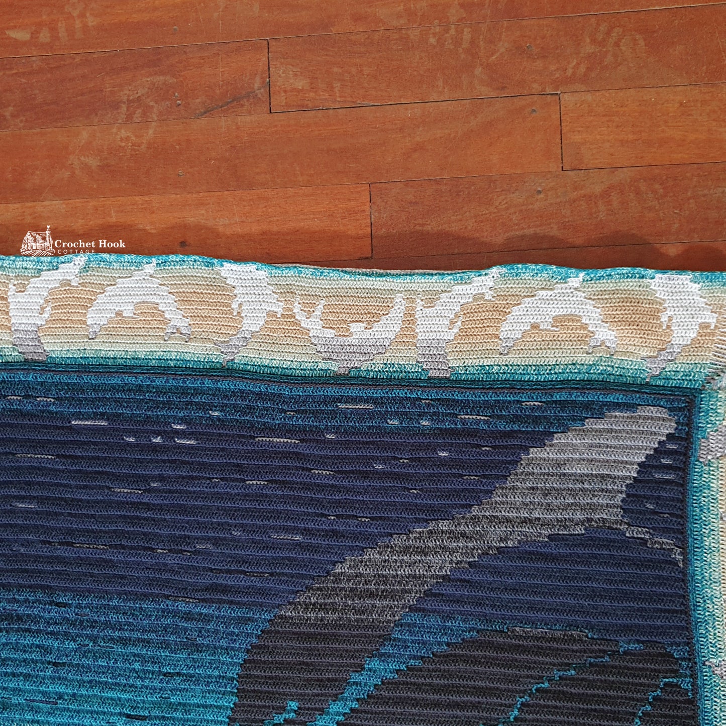 CROCHET PATTERN - Mosaic Dolphins, PDF Digital Download