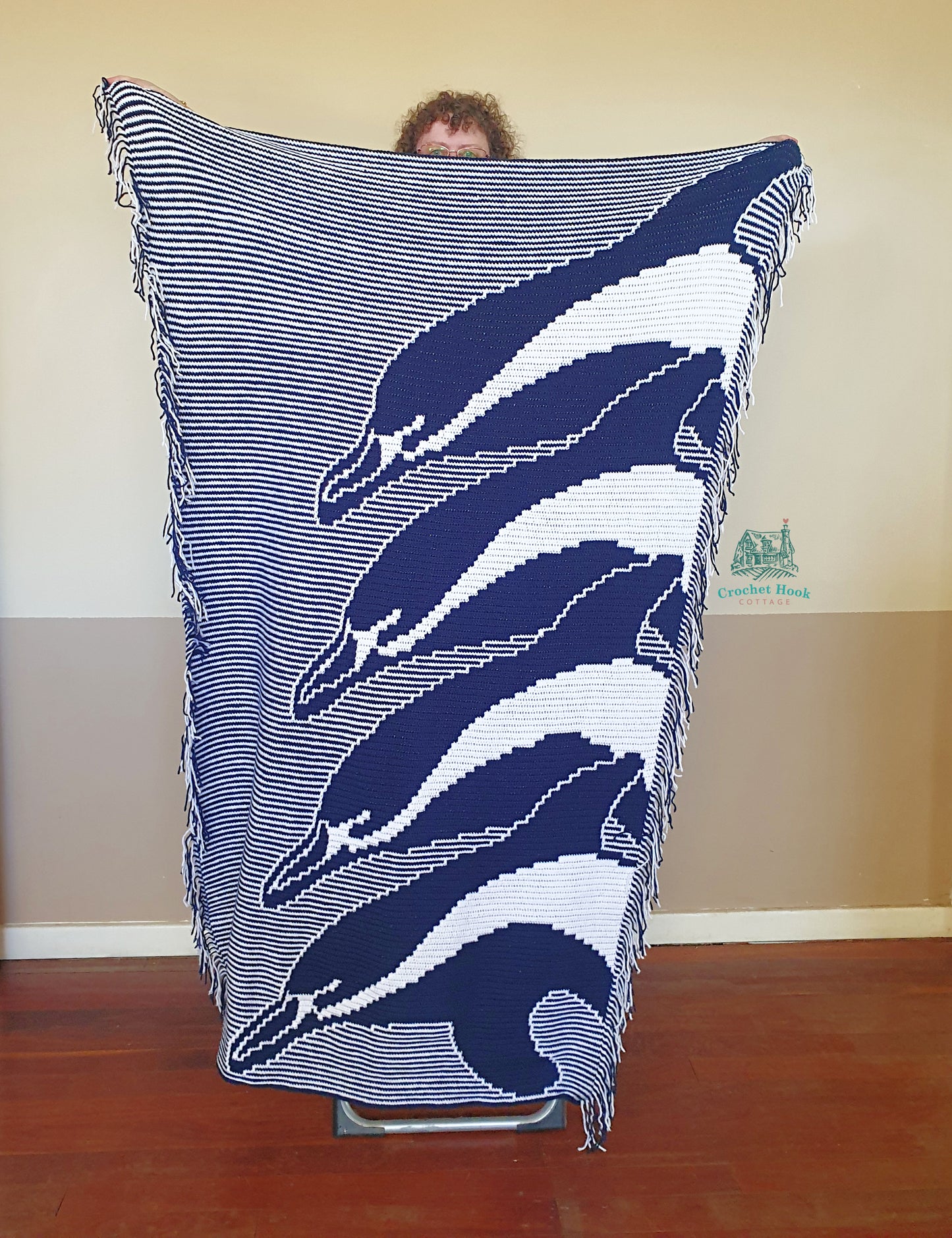 CROCHET PATTERN - Mosaic Dolphins, PDF Digital Download