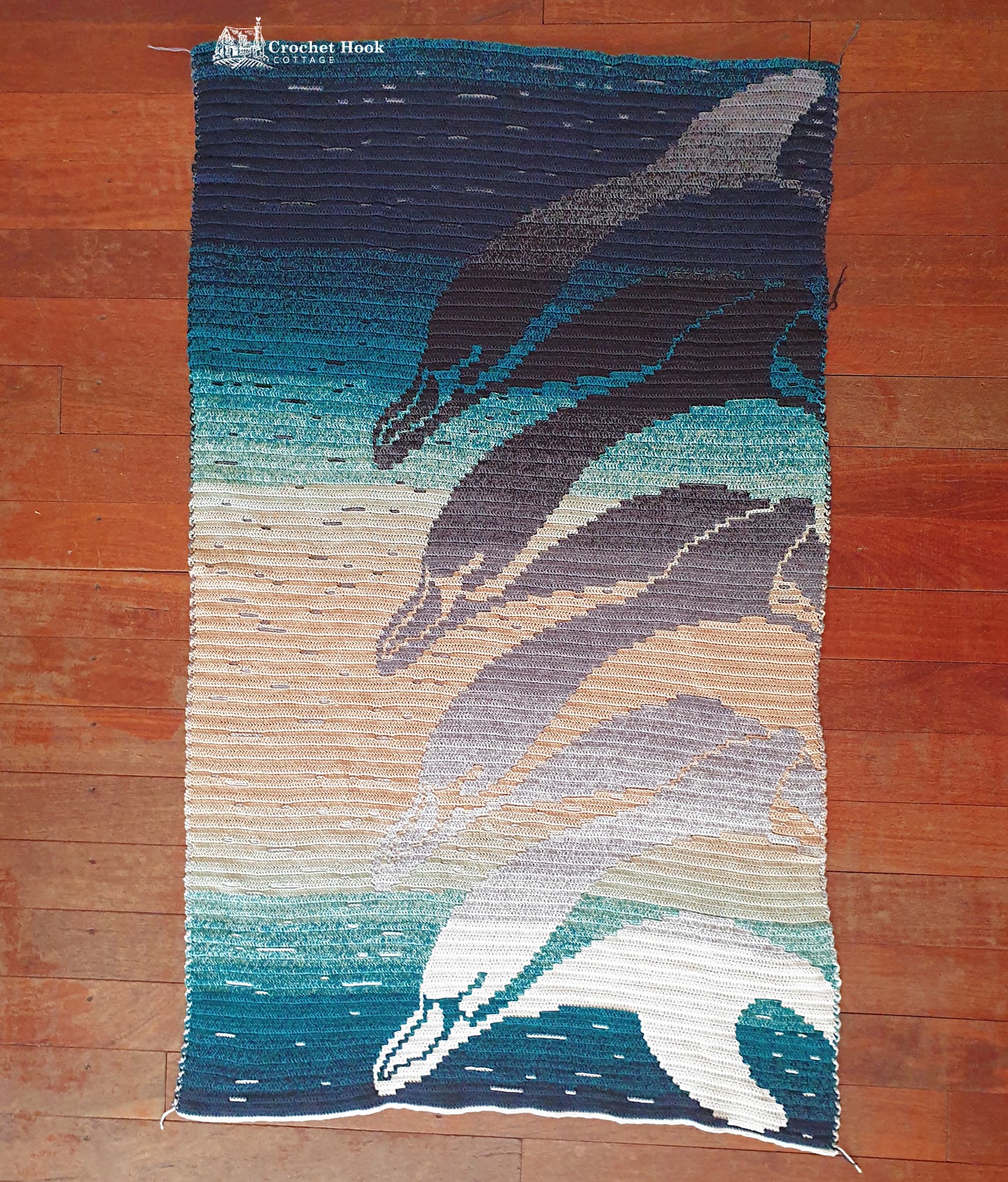 CROCHET PATTERN - Mosaic Dolphins, PDF Digital Download
