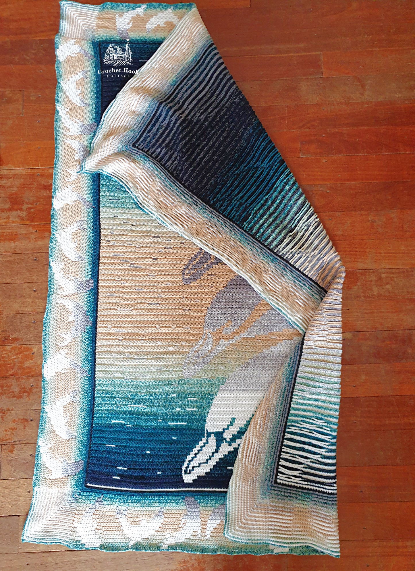 CROCHET PATTERN - Mosaic Dolphins, PDF Digital Download