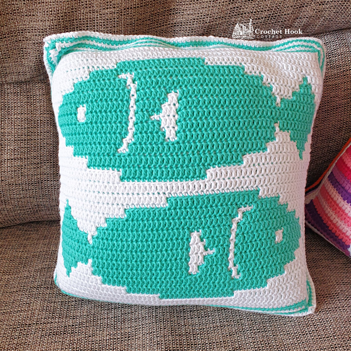 Crochet Pattern - Pisces Cushion Cover - mosaic crochet pattern