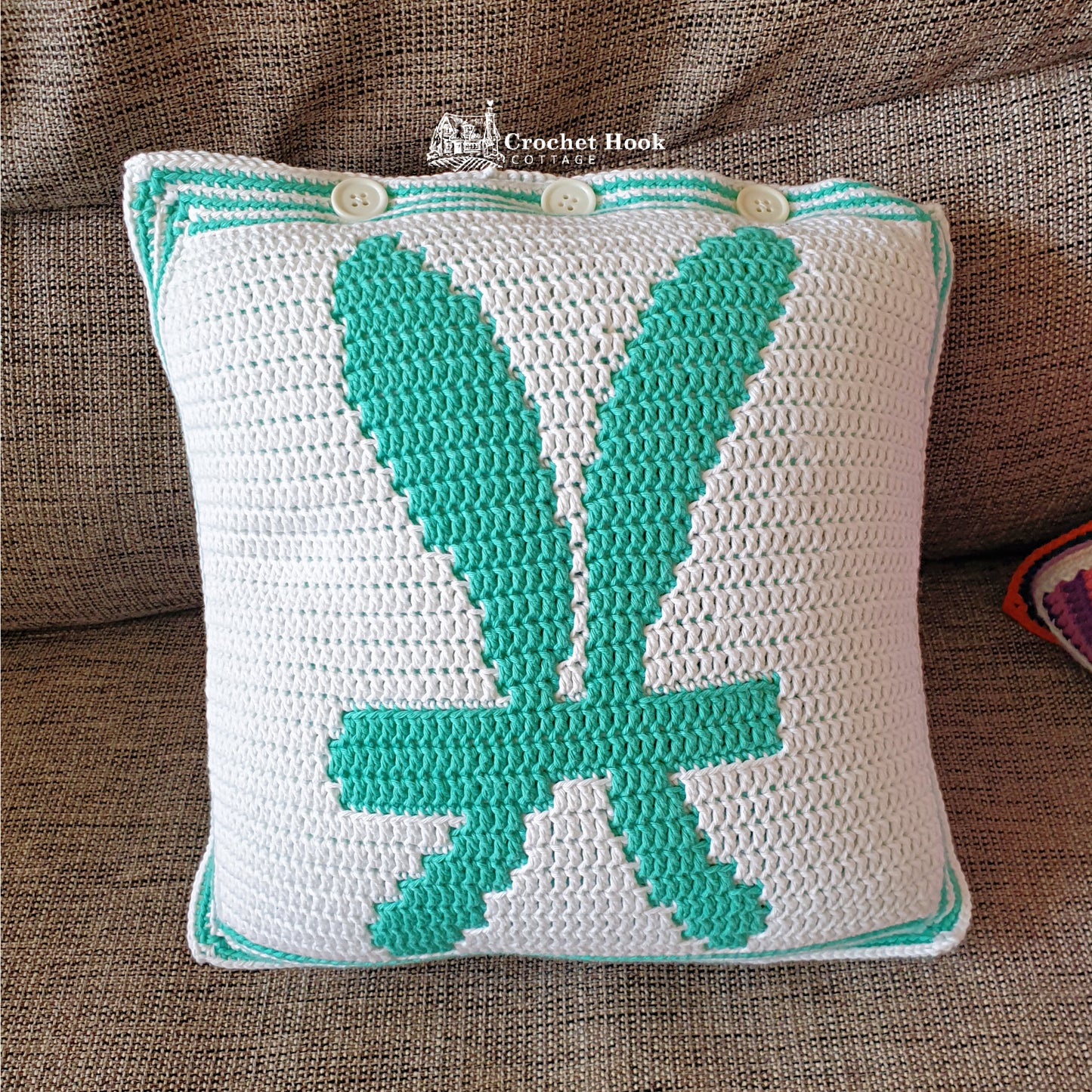 Crochet Pattern - Pisces Cushion Cover - mosaic crochet pattern