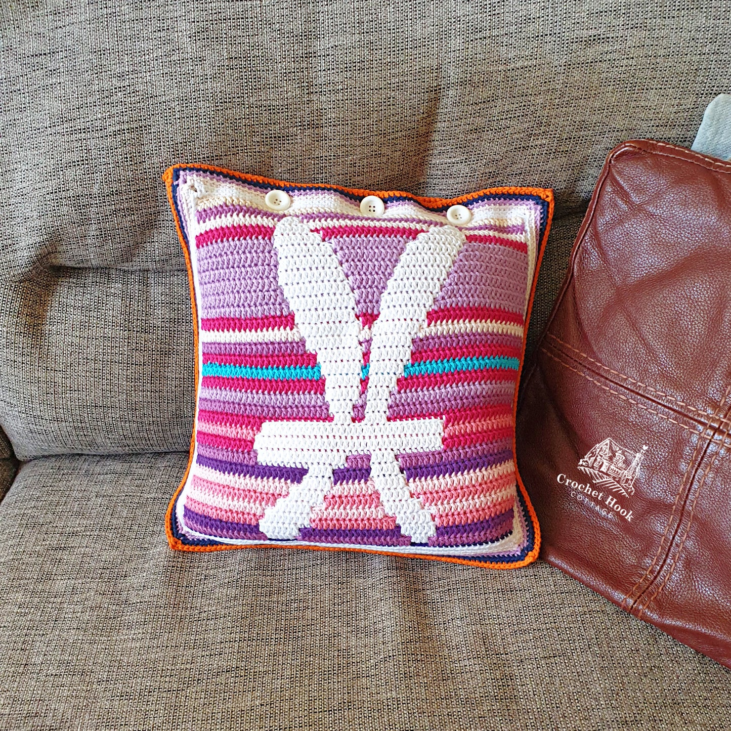 Crochet Pattern - Pisces Cushion Cover - mosaic crochet pattern