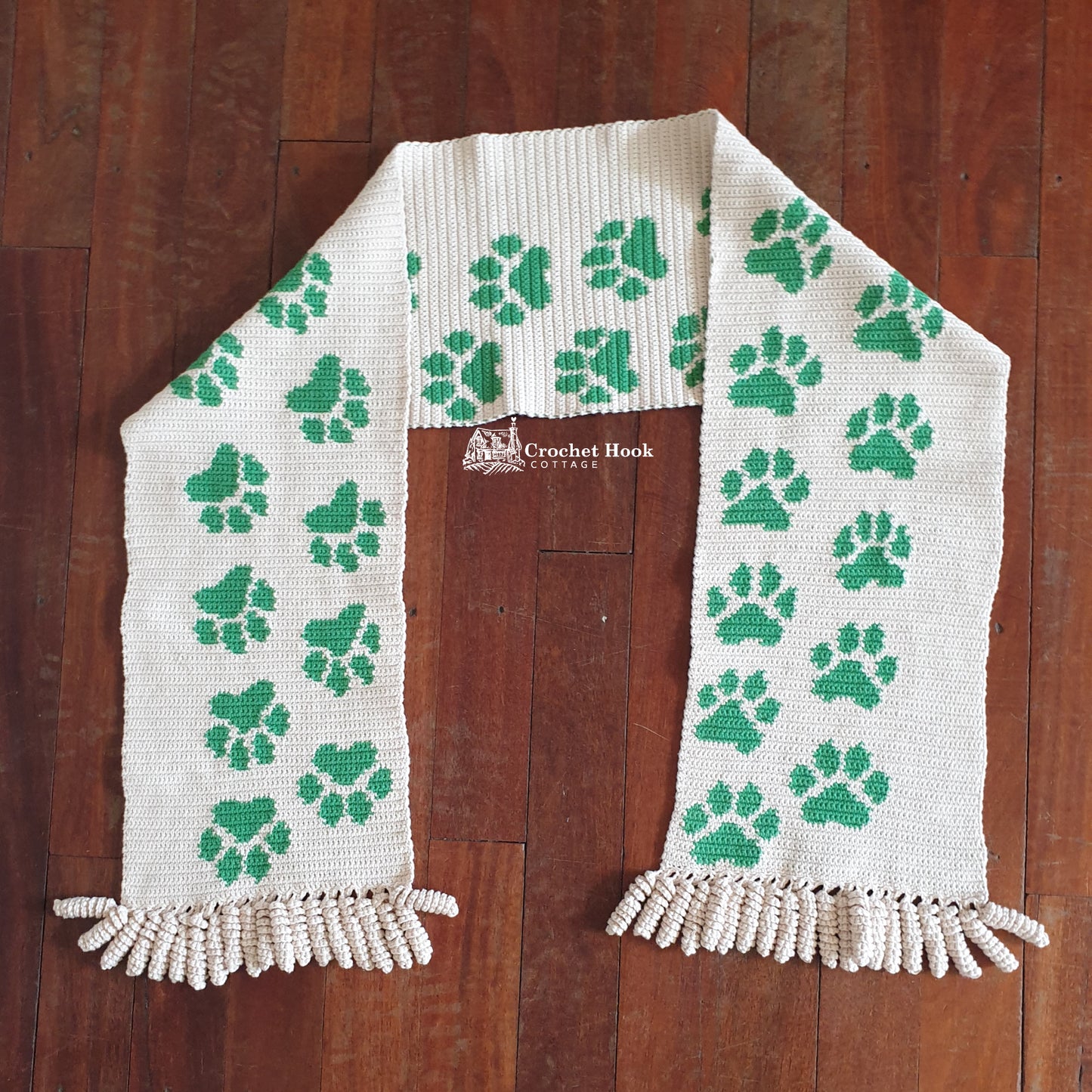 Crochet Pattern - Puppy Paws Scarf