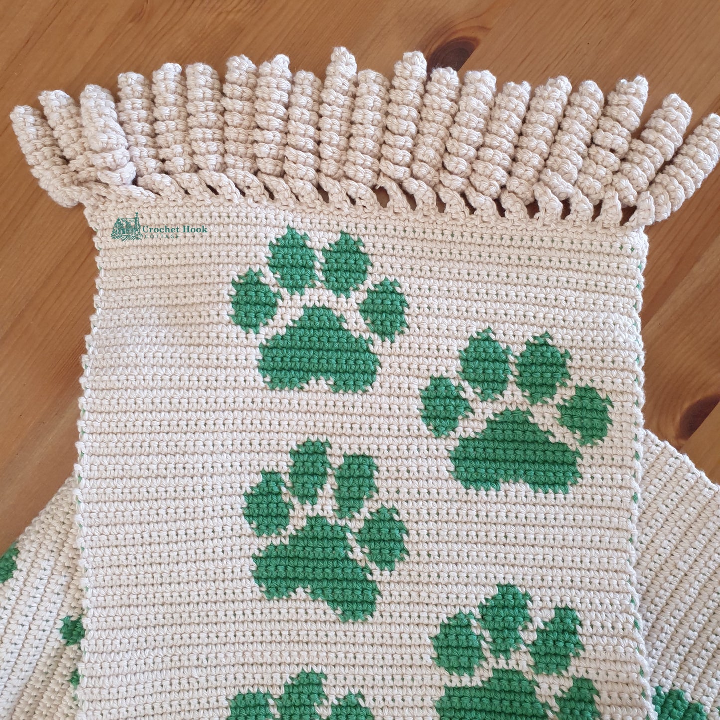 Crochet Pattern - Puppy Paws Scarf