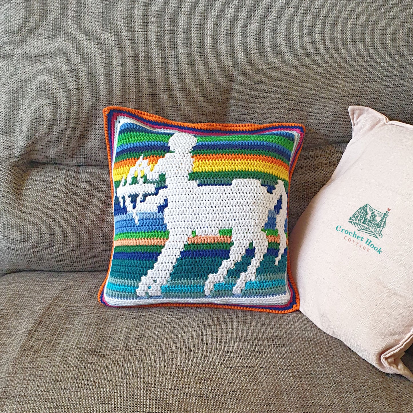 Crochet Pattern - Sagittarius Cushion Cover - mosaic crochet pattern