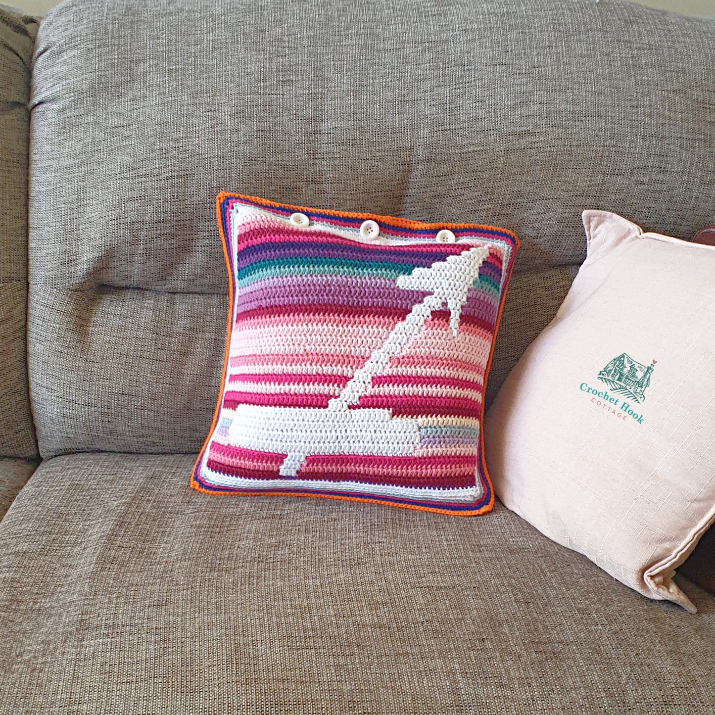 Crochet Pattern - Sagittarius Cushion Cover - mosaic crochet pattern