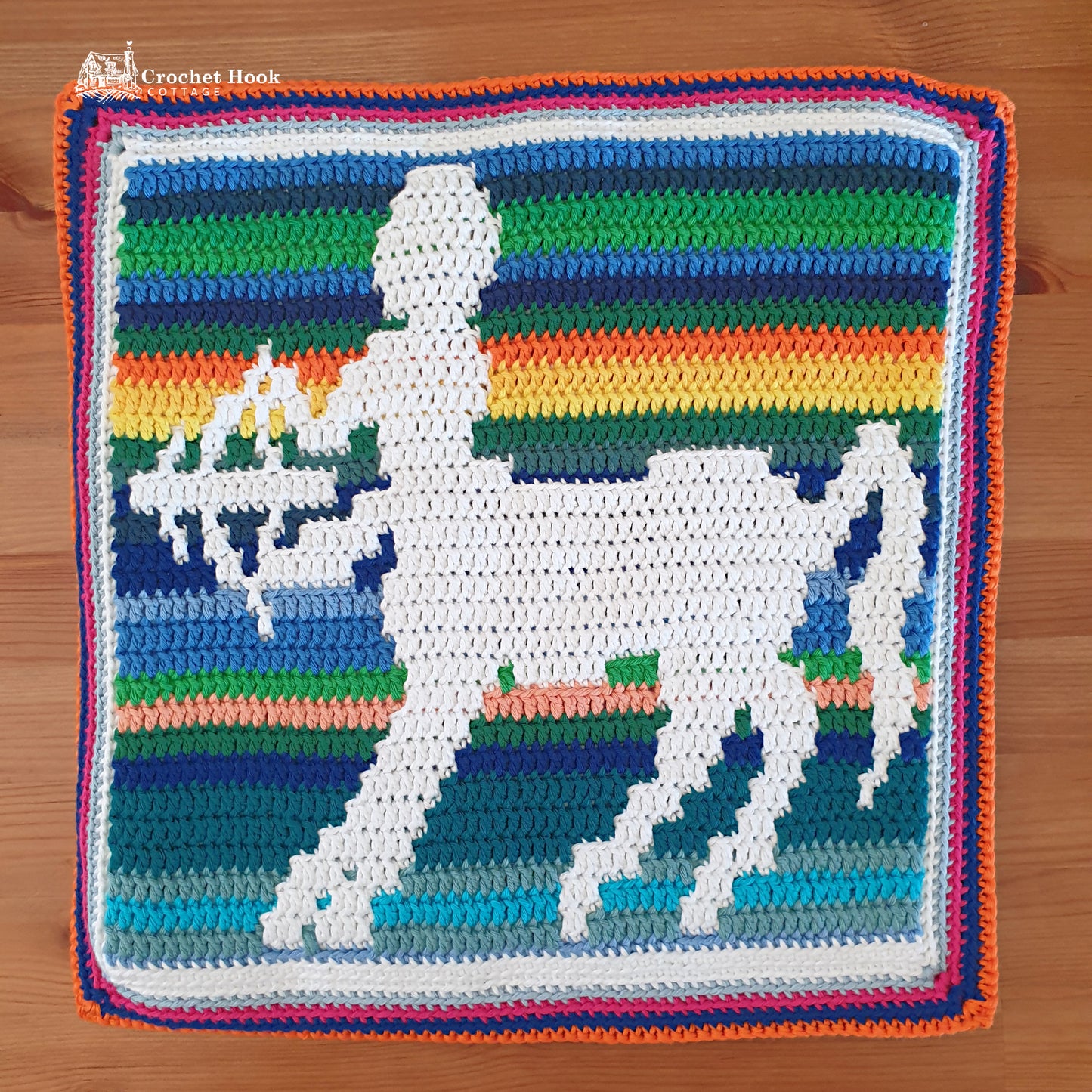 Crochet Pattern - Sagittarius Cushion Cover - mosaic crochet pattern