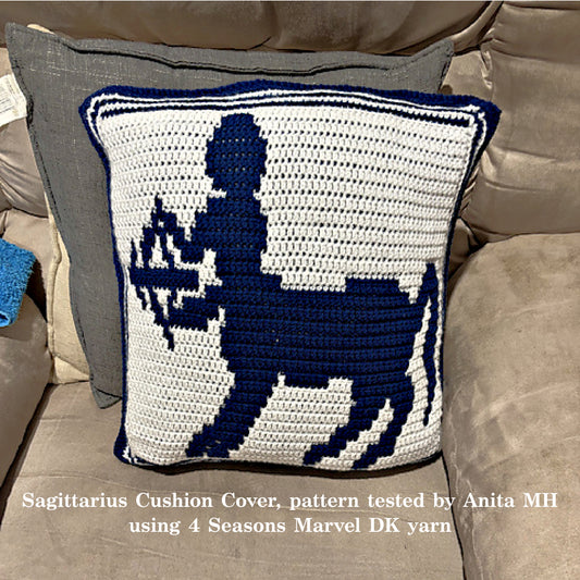 Crochet Pattern - Sagittarius Cushion Cover - mosaic crochet pattern