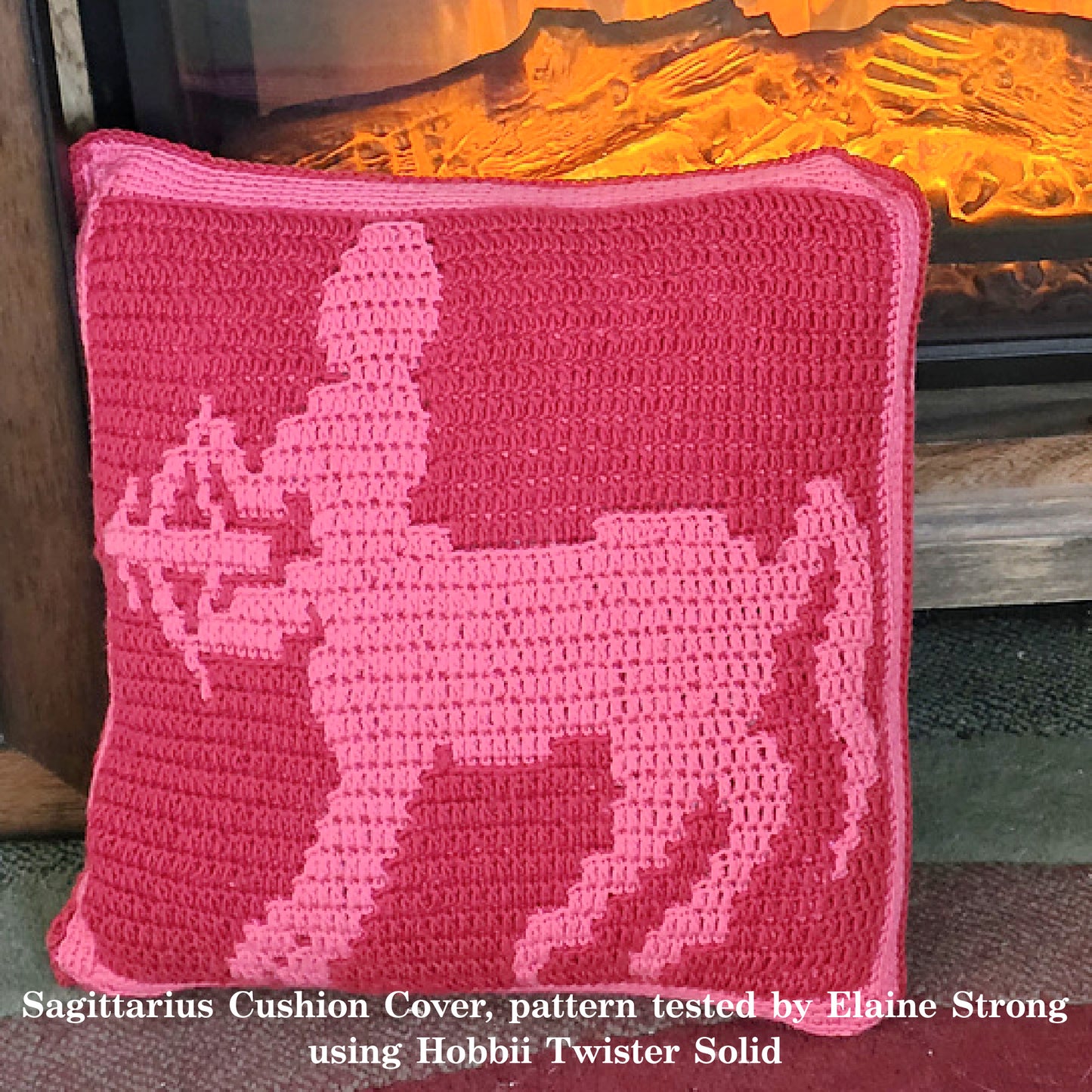 Crochet Pattern - Sagittarius Cushion Cover - mosaic crochet pattern