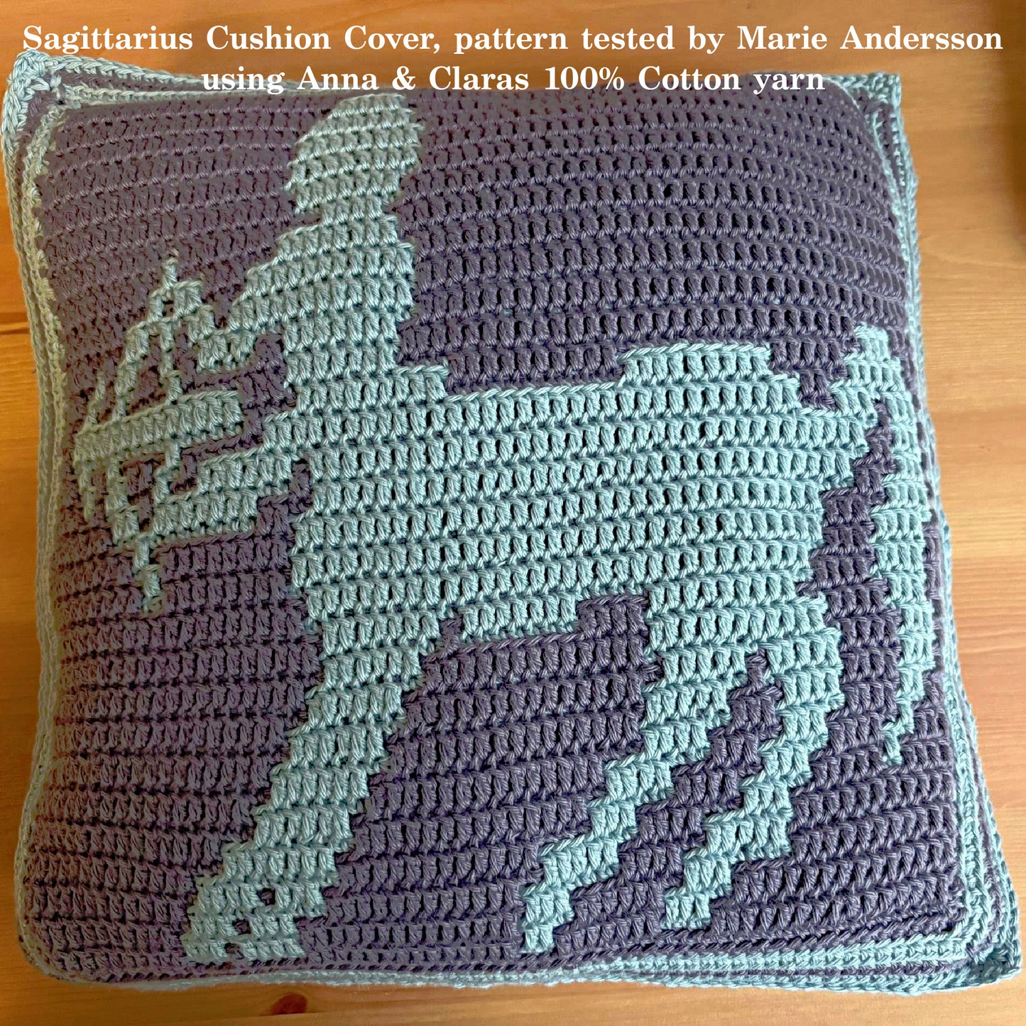 Crochet Pattern - Sagittarius Cushion Cover - mosaic crochet pattern