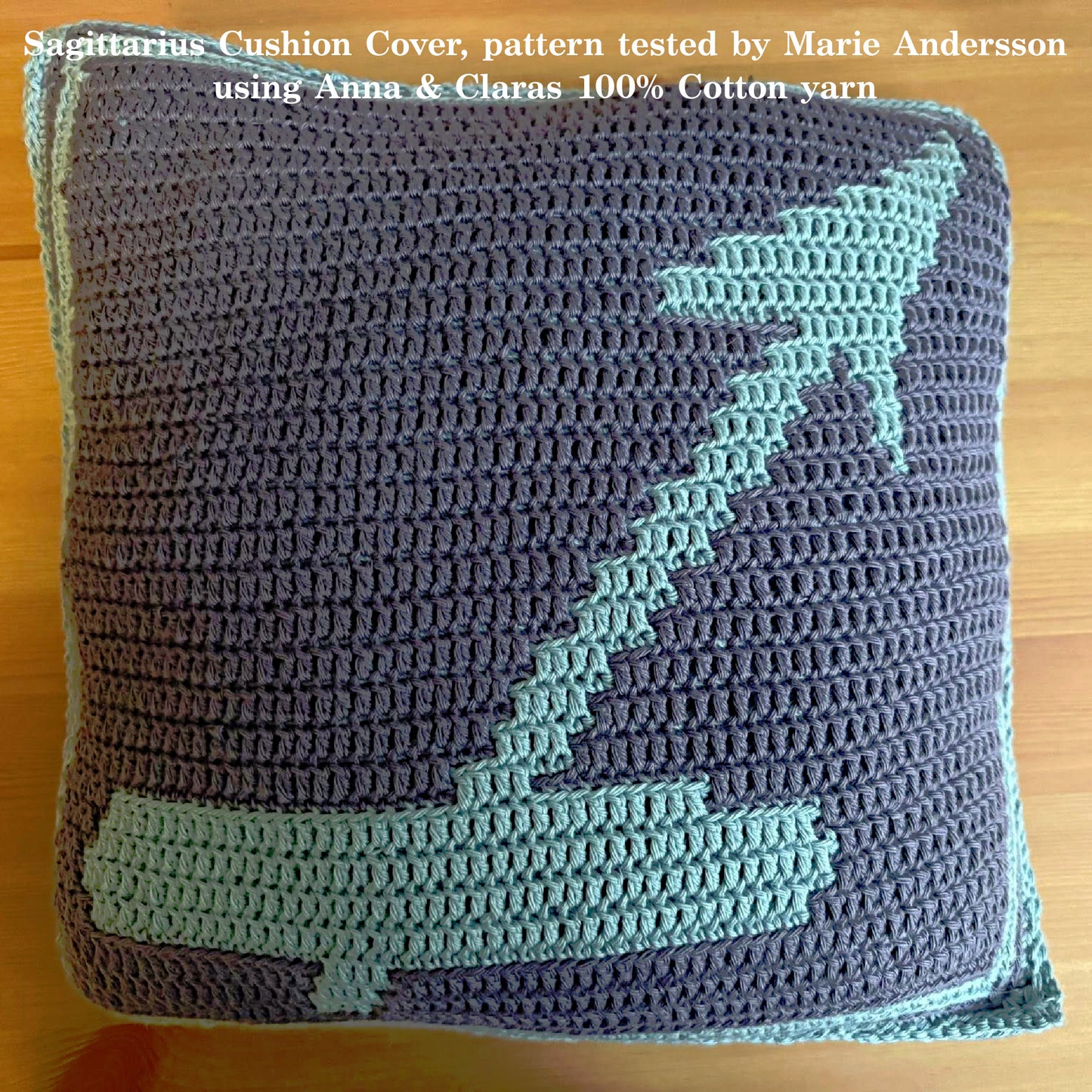 Crochet Pattern - Sagittarius Cushion Cover - mosaic crochet pattern