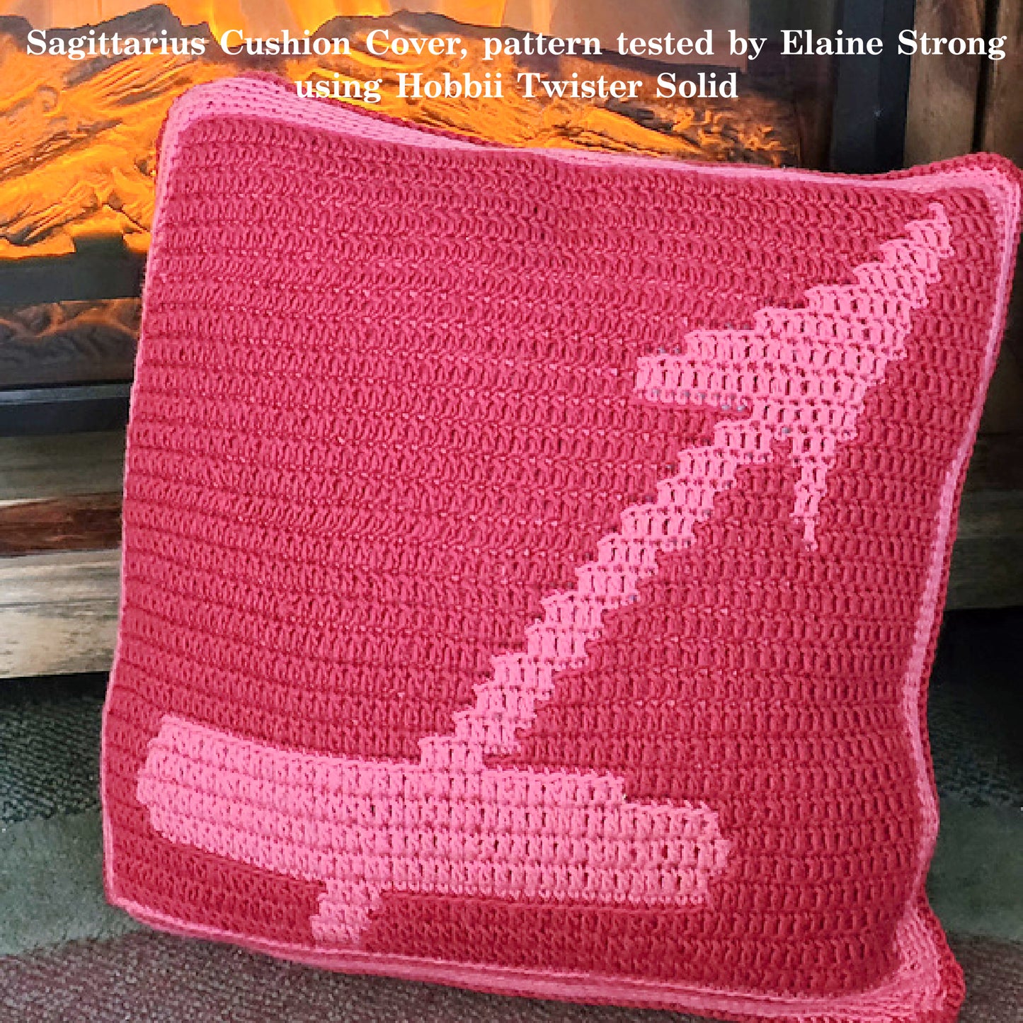 Crochet Pattern - Sagittarius Cushion Cover - mosaic crochet pattern