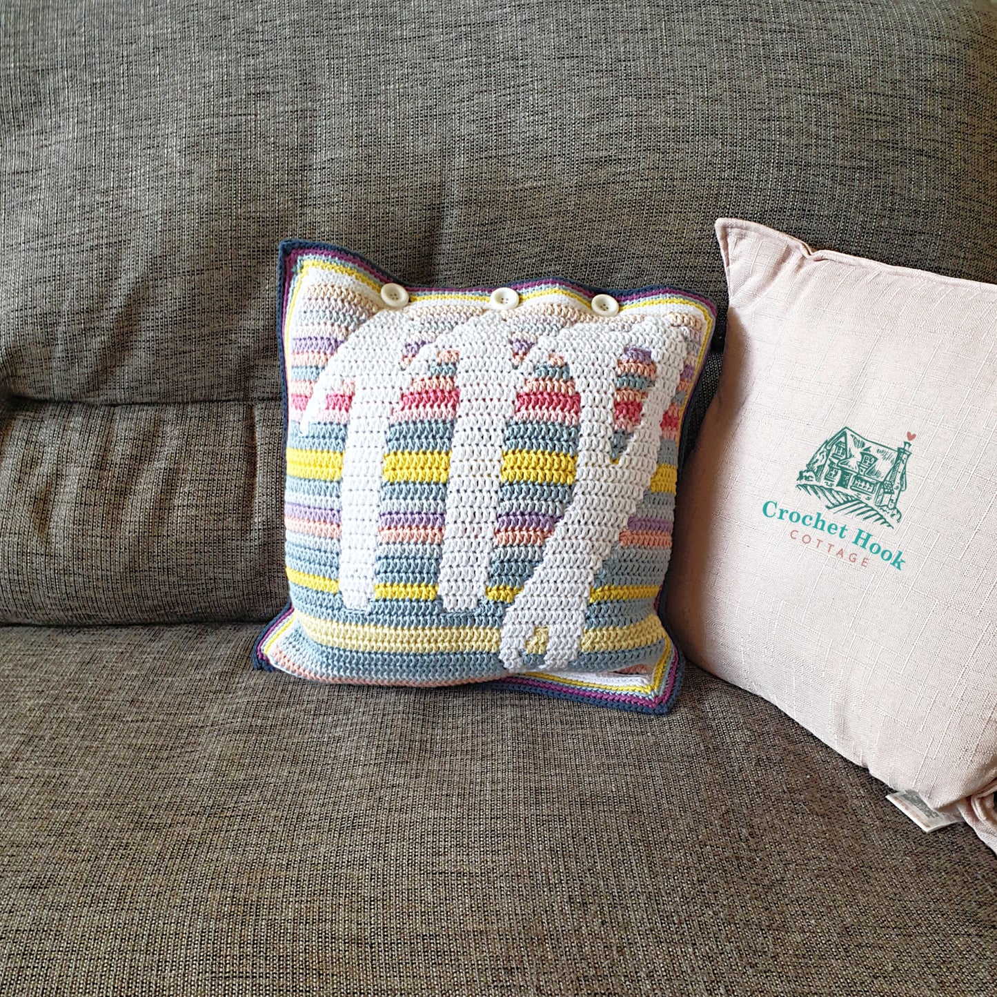 Crochet Pattern - Virgo Cushion Cover - mosaic crochet pattern