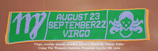 Crochet Pattern - Virgo - mosaic crochet pattern