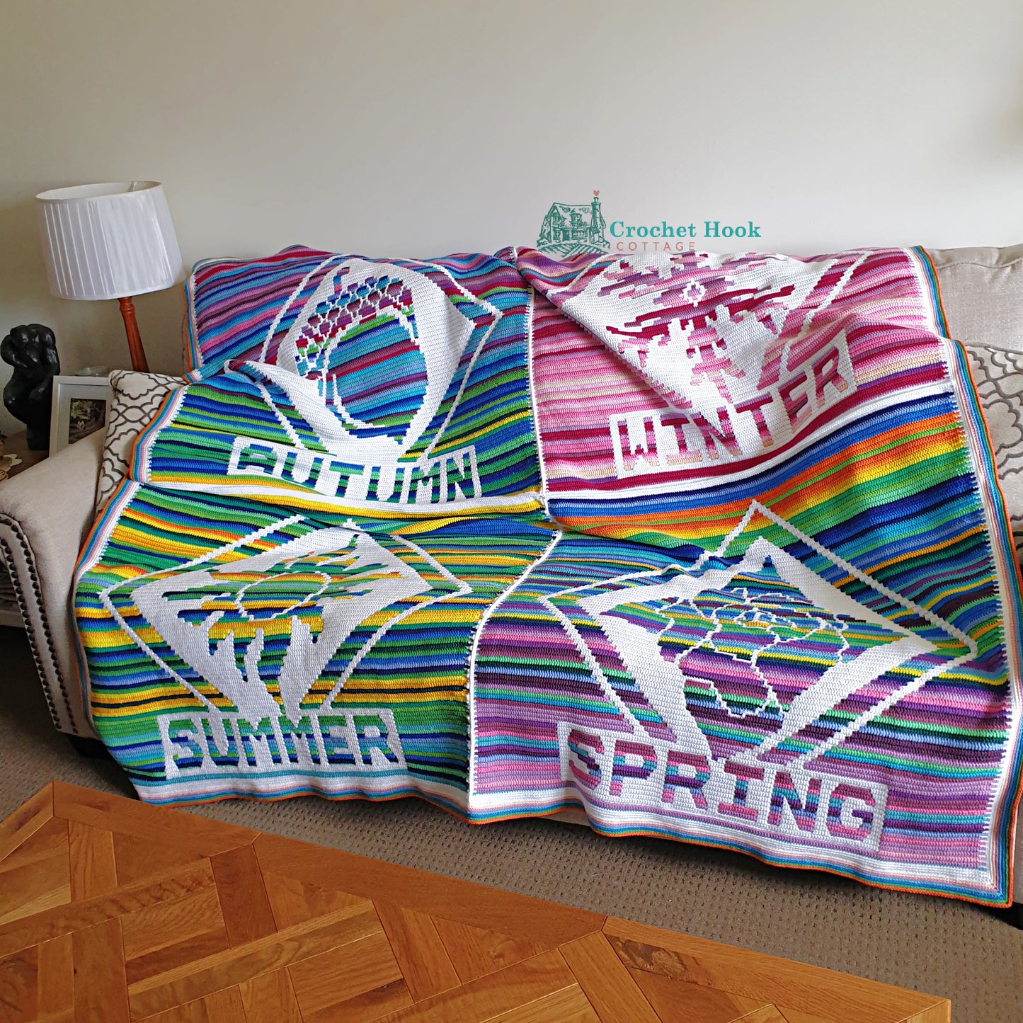 Crochet Pattern - Four Seasons Temperature Blanket