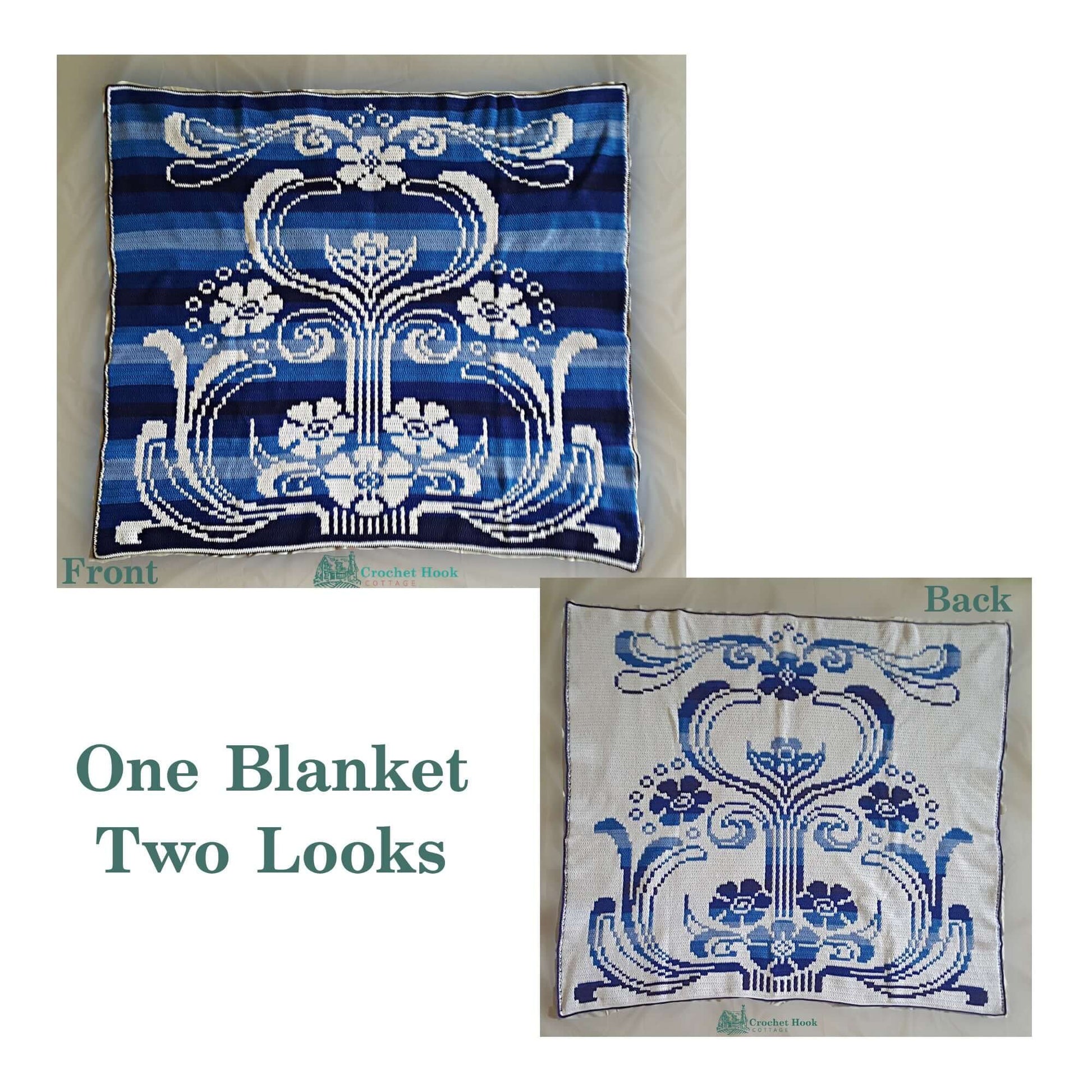 ombre-blue-and-white-art-nouveau-style-blanket-blue-background--with-white-design-on-one-side-reversed-colours-on-the-other-side