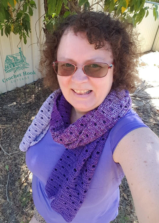 Aurora Scarf - www.crochethookcottage.com