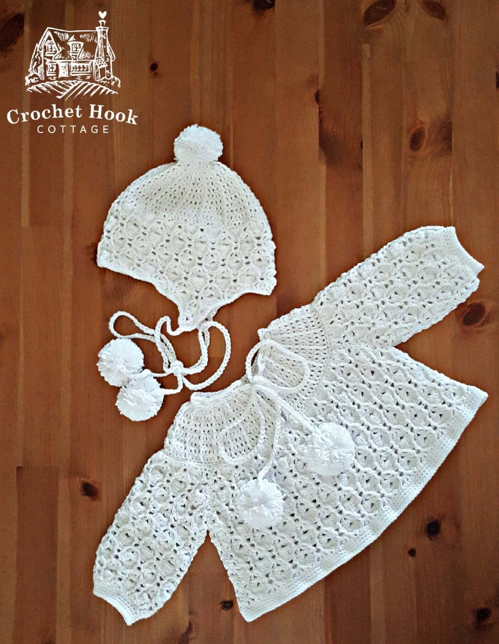 Baby Smock Top and Hat - www.crochethookcottage.com