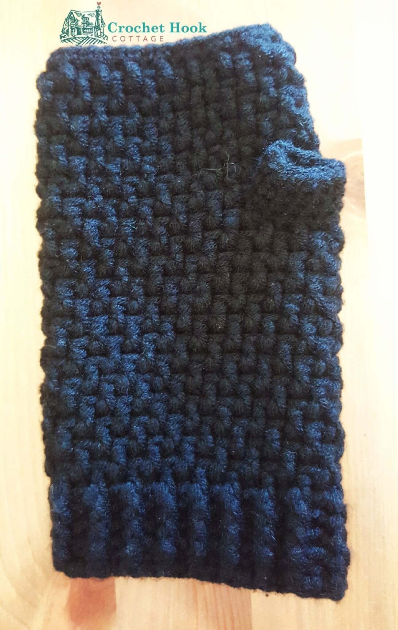 Black Fingerless Gloves - www.crochethookcottage.com