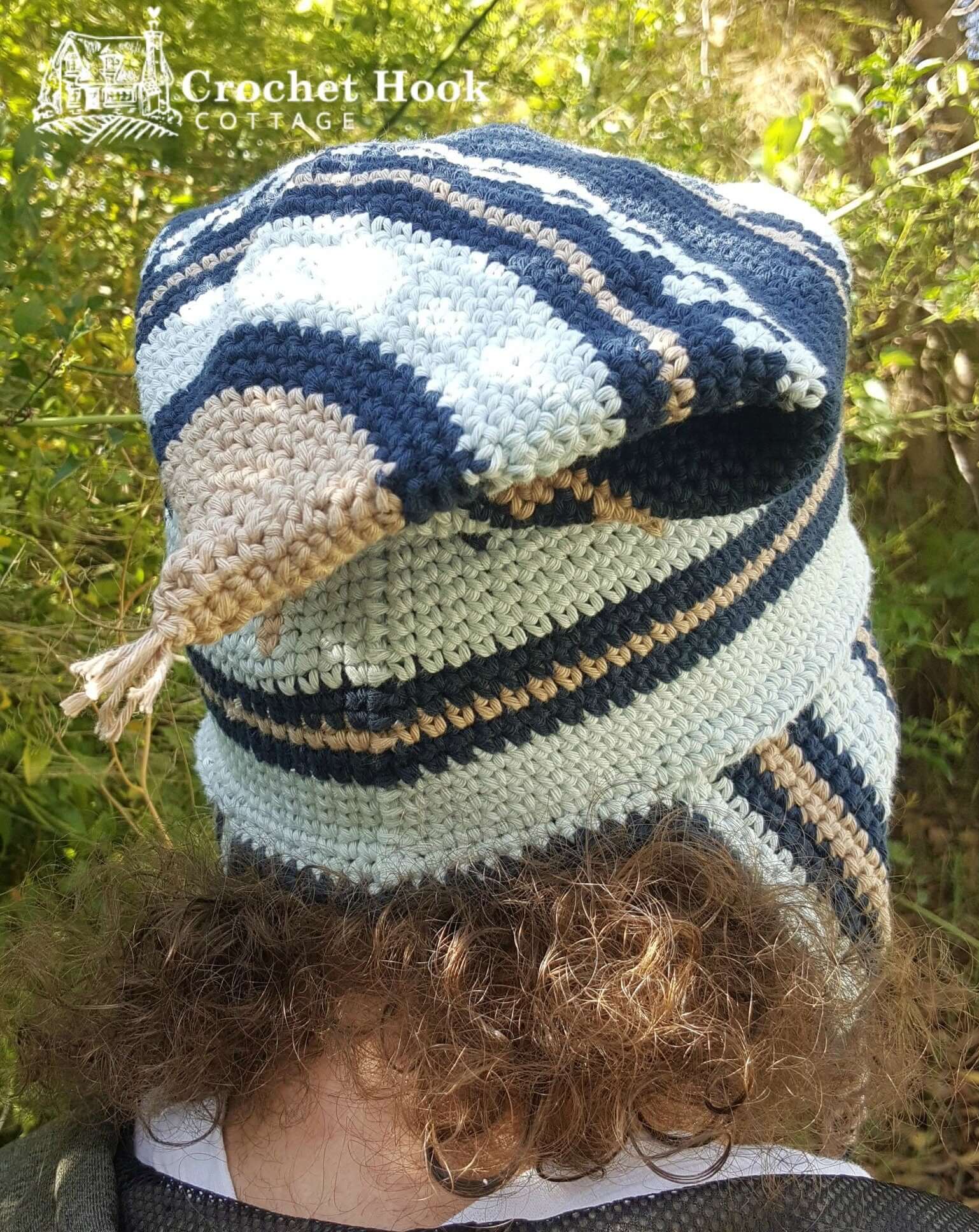 Blue Peruvian Llama Chullo - www.crochethookcottage.com