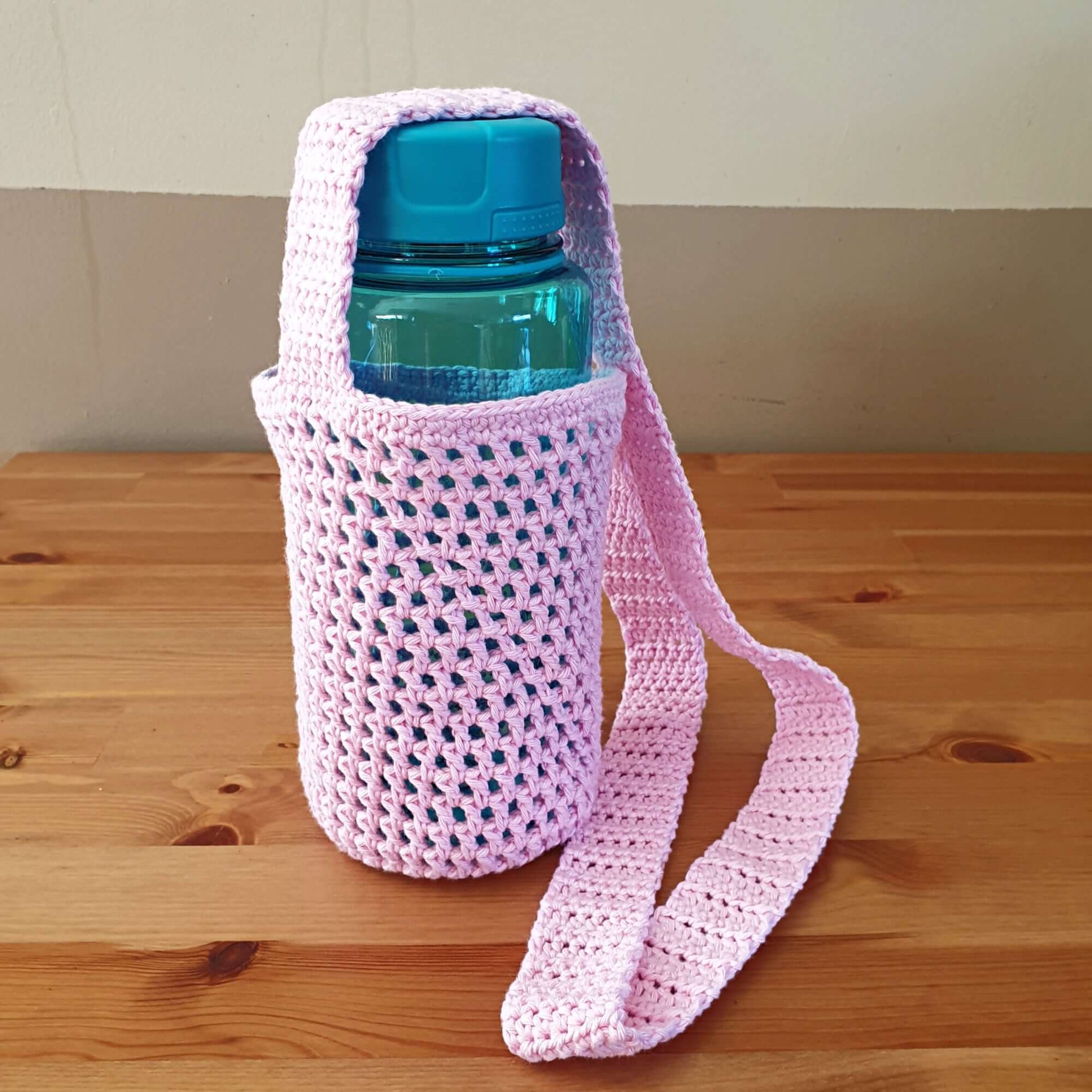 Bottle Holder with Crossbody Strap - www.crochethookcottage.com