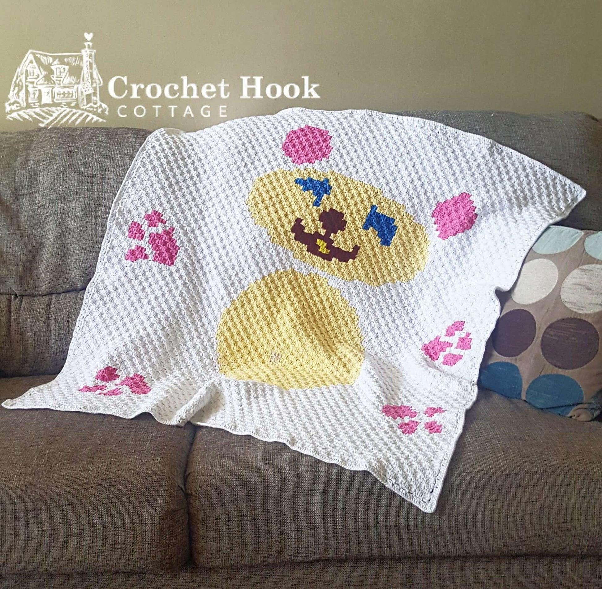 Crochet Pattern - Baby Bear Blanket - US Terminology - www.crochethookcottage.com