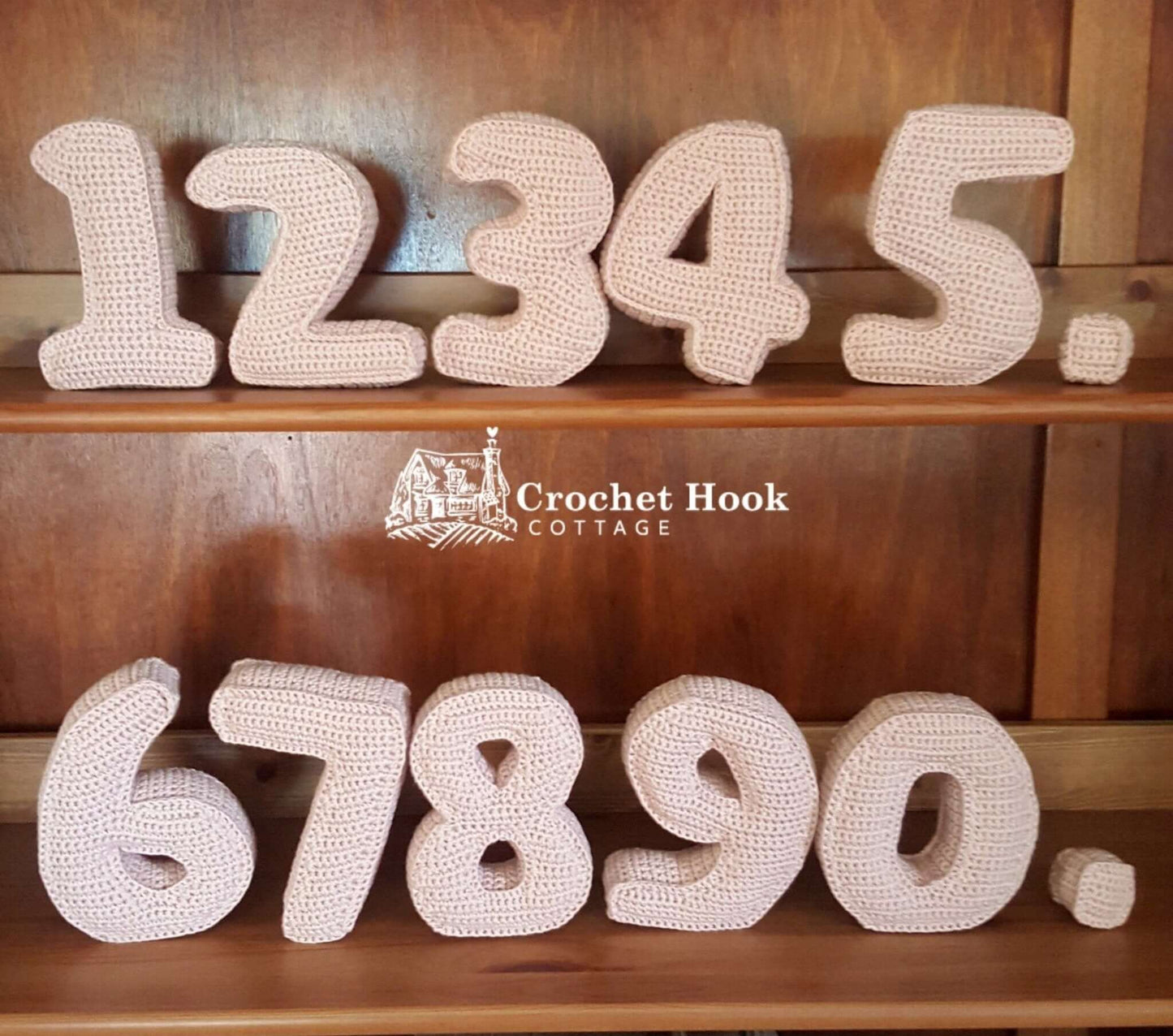 CROCHET PATTERN - soft crochet numbers, US Terminology - www.crochethookcottage.com