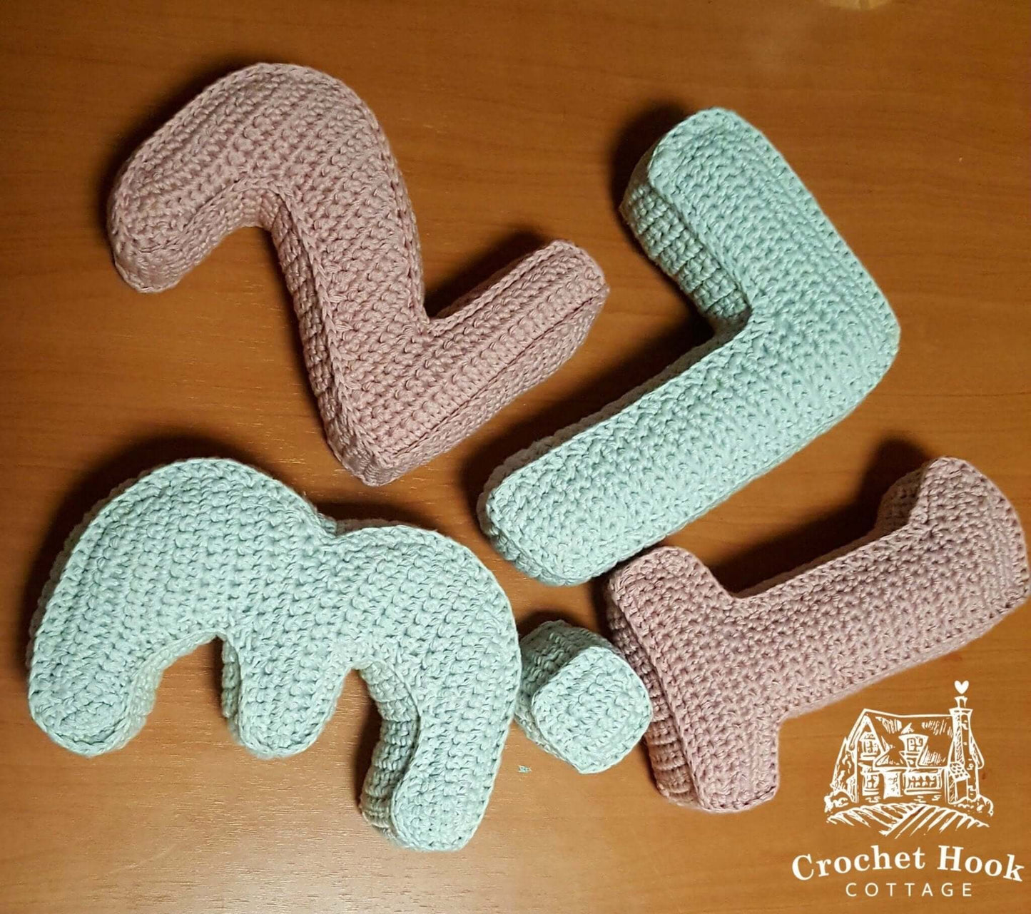 CROCHET PATTERN - soft crochet numbers, US Terminology - www.crochethookcottage.com