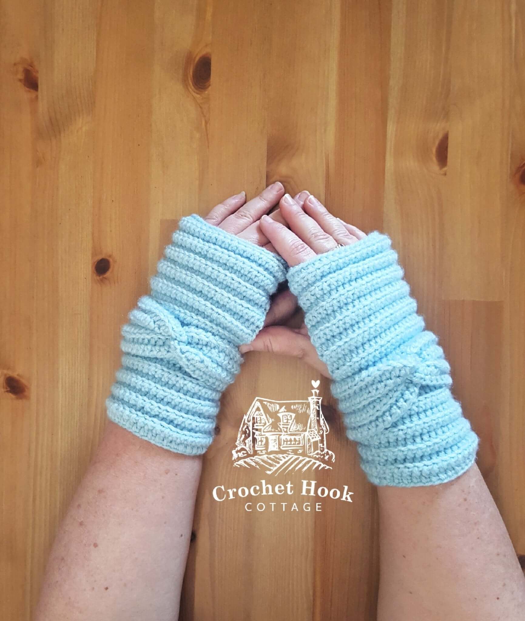 Delightful Wrist Warmers - www.crochethookcottage.com