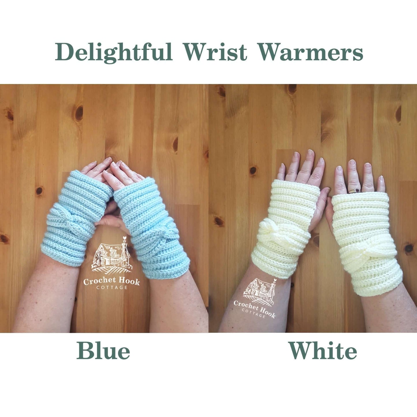 Delightful Wrist Warmers - www.crochethookcottage.com