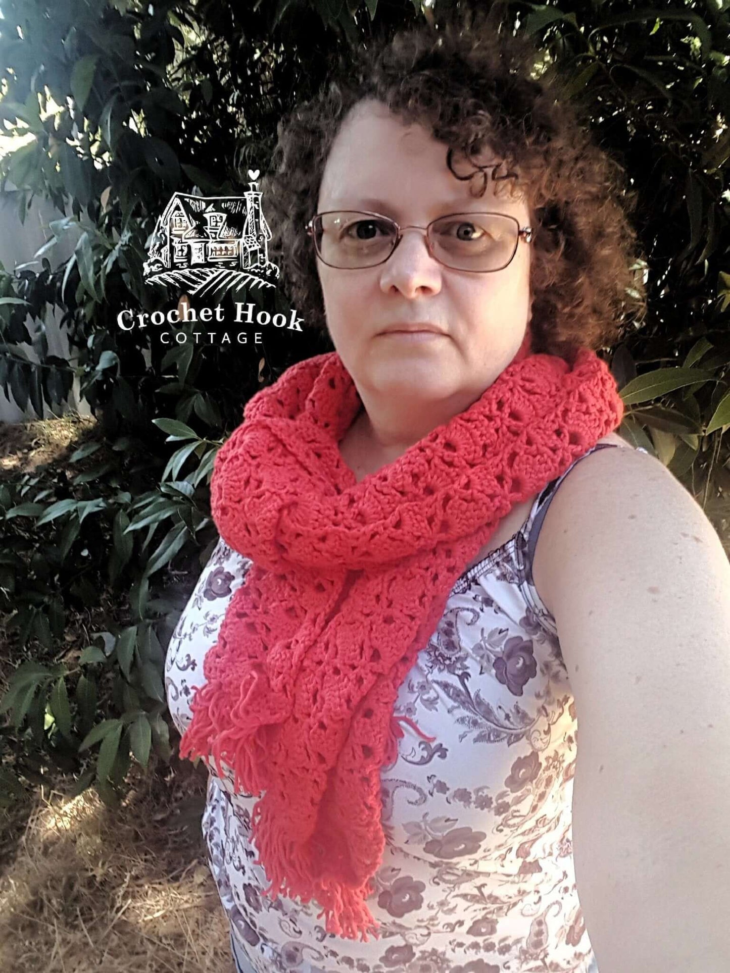 Fringed Glamour Scarf - www.crochethookcottage.com