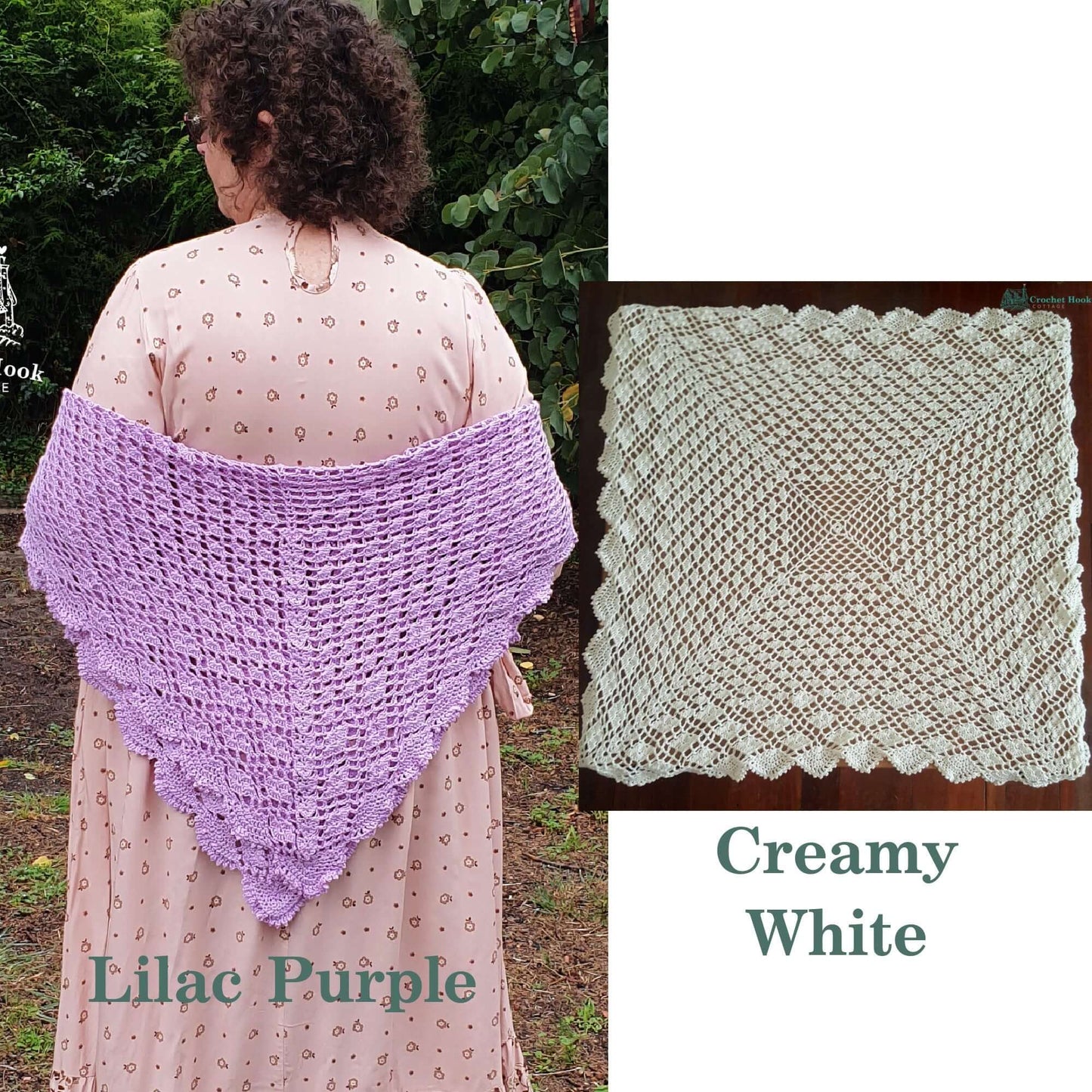 Gardenia Shawl - www.crochethookcottage.com