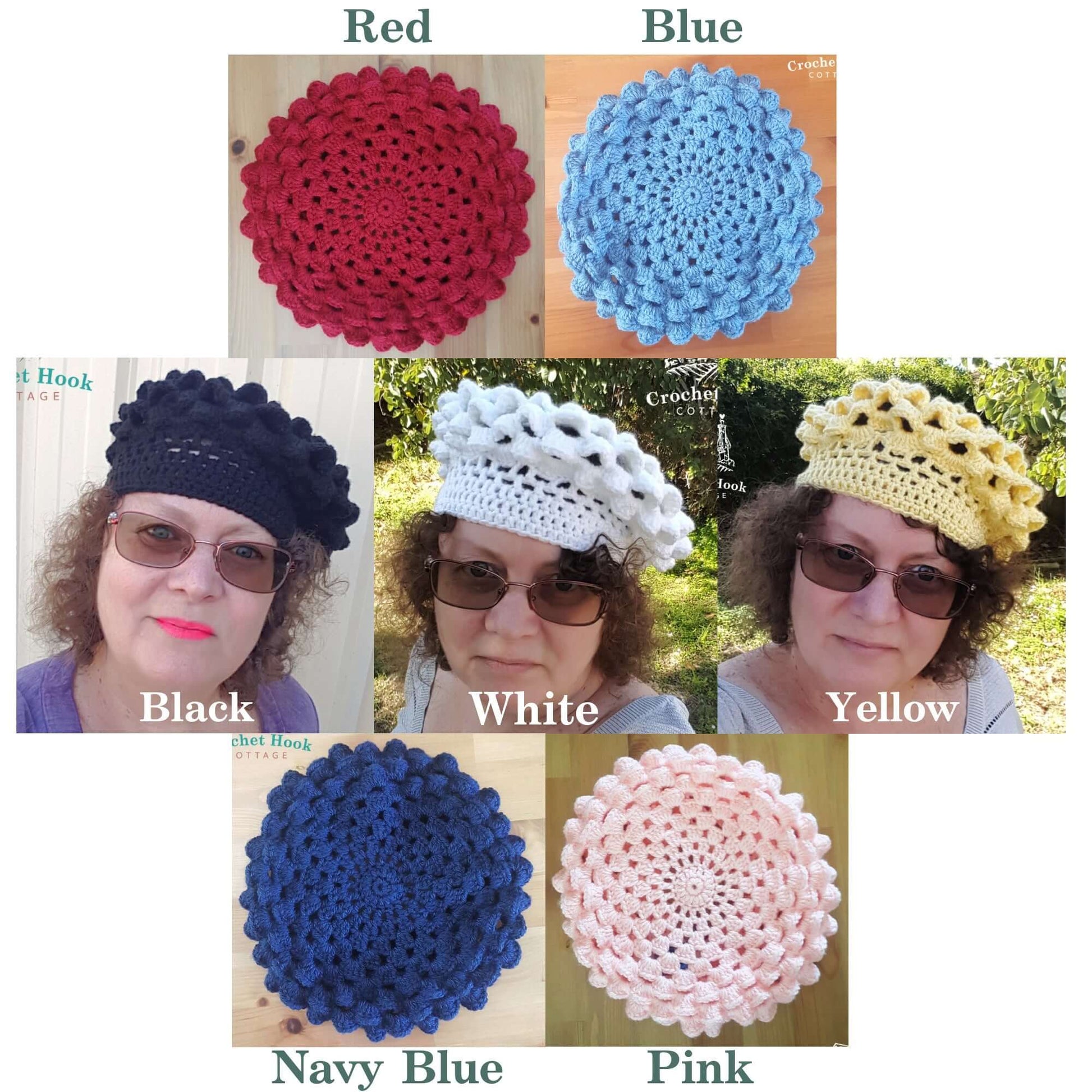 Greta Beret - www.crochethookcottage.com