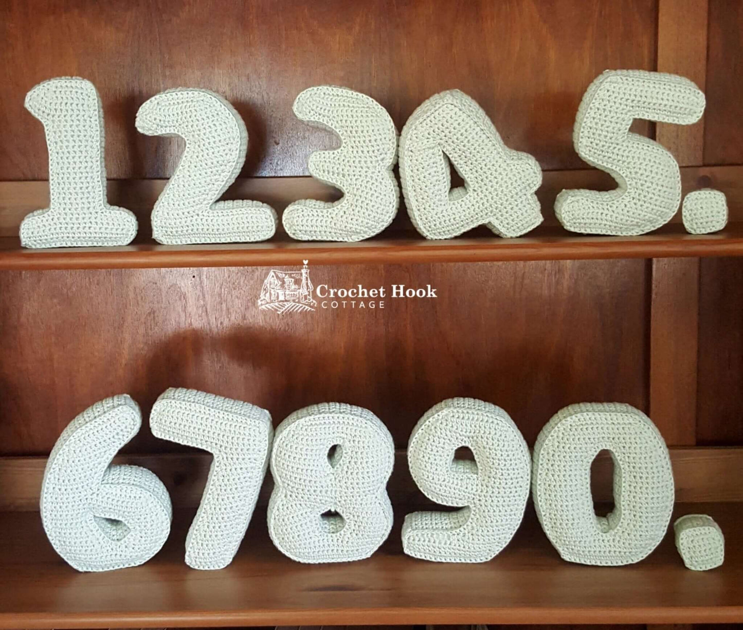 Light Mint Decimal Point Dot or Date Marker for Crochet Numbers - www.crochethookcottage.com