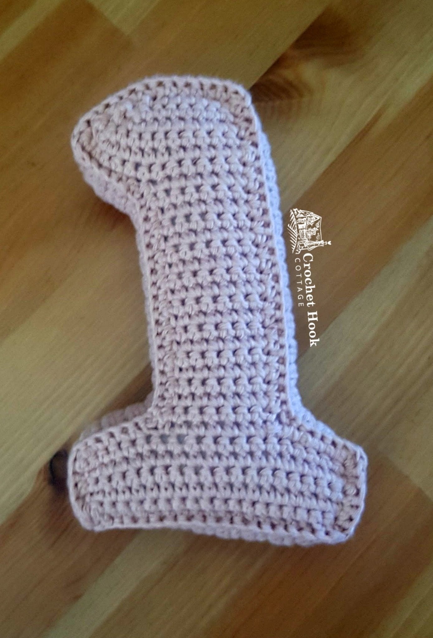 Number One, Crochet Numbers, 3D soft numerals - www.crochethookcottage.com