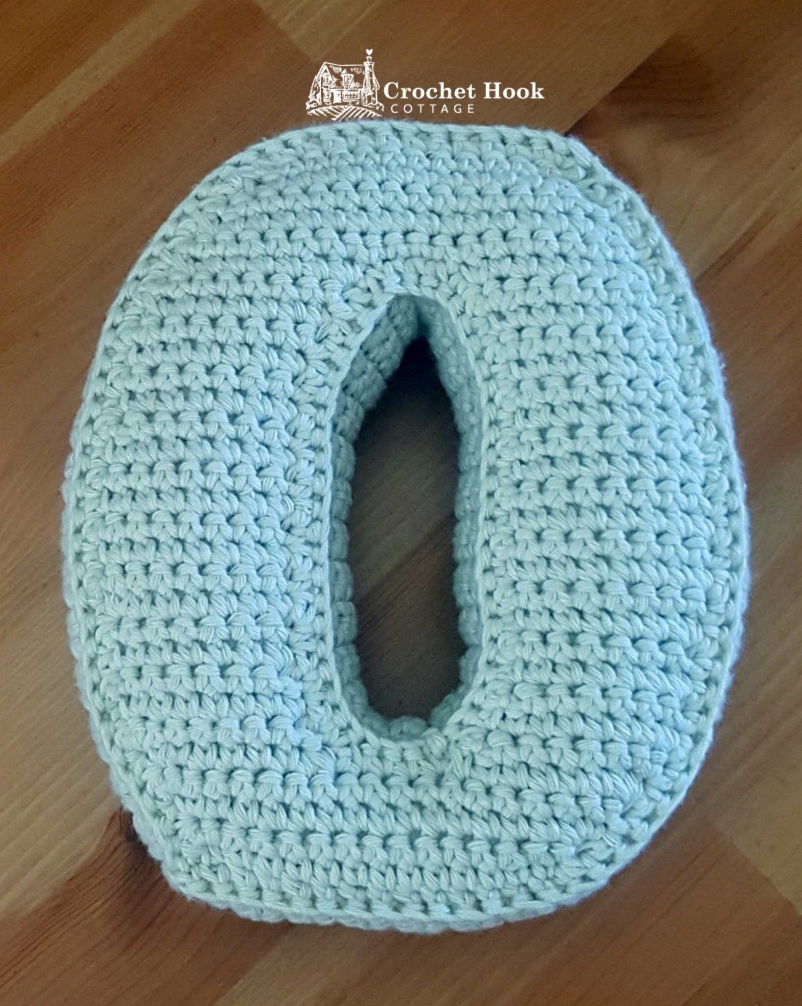 Number Zero, Crochet Numbers, 3D soft numerals - www.crochethookcottage.com