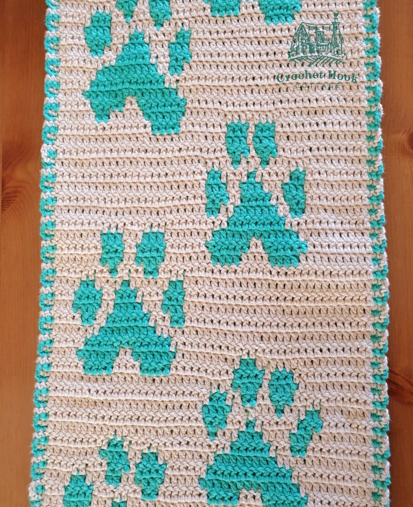 Puppy Paws Scarf - www.crochethookcottage.com