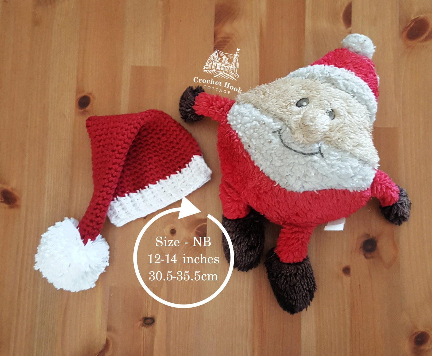 crocheted cotton red and white santa hat, newborn baby santa hat, handmade santa hat fits newborn babies