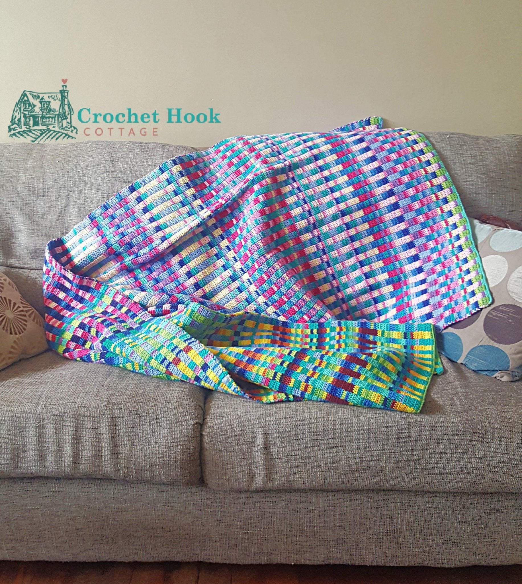 8 months of the Lines and Stripes Temperature Blanket Crochet Pattern, US Terminology - www.crochethookcottage.com