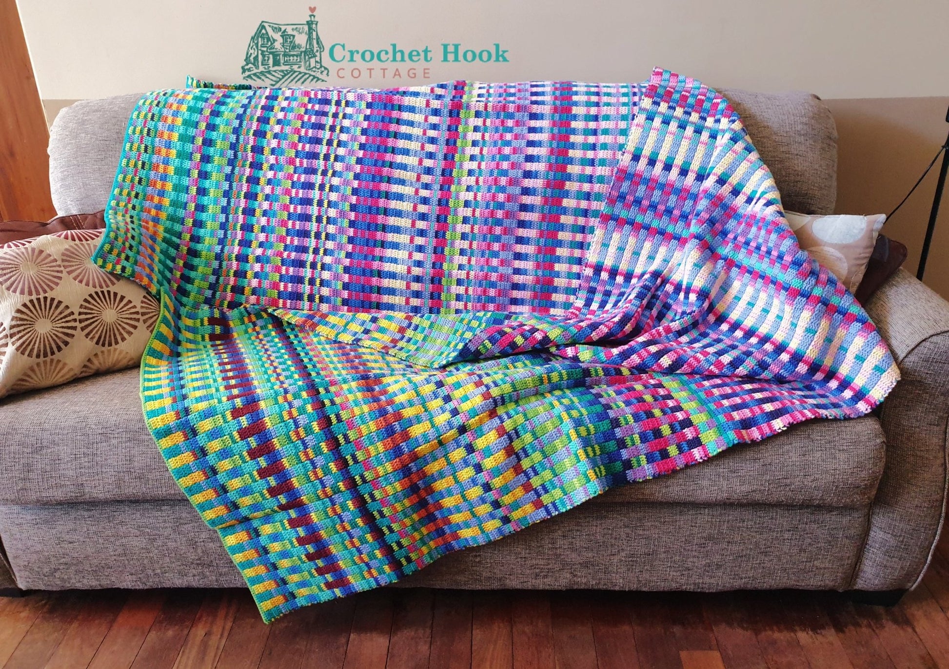 Temperature Blanket Crochet Pattern - Lines and Stripes, US Terminology - www.crochethookcottage.com