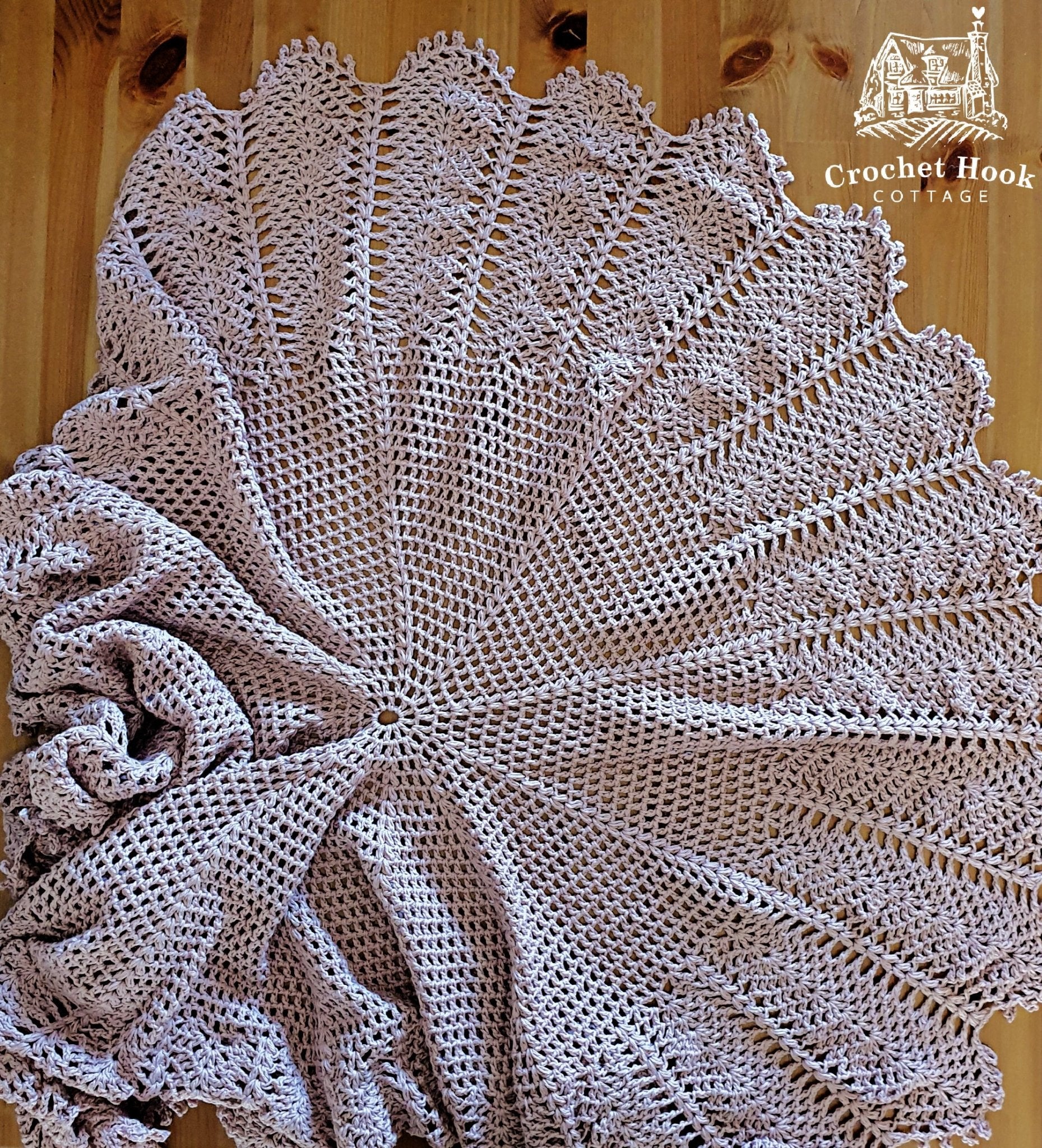 Waterlily Circular Shawl - www.crochethookcottage.com