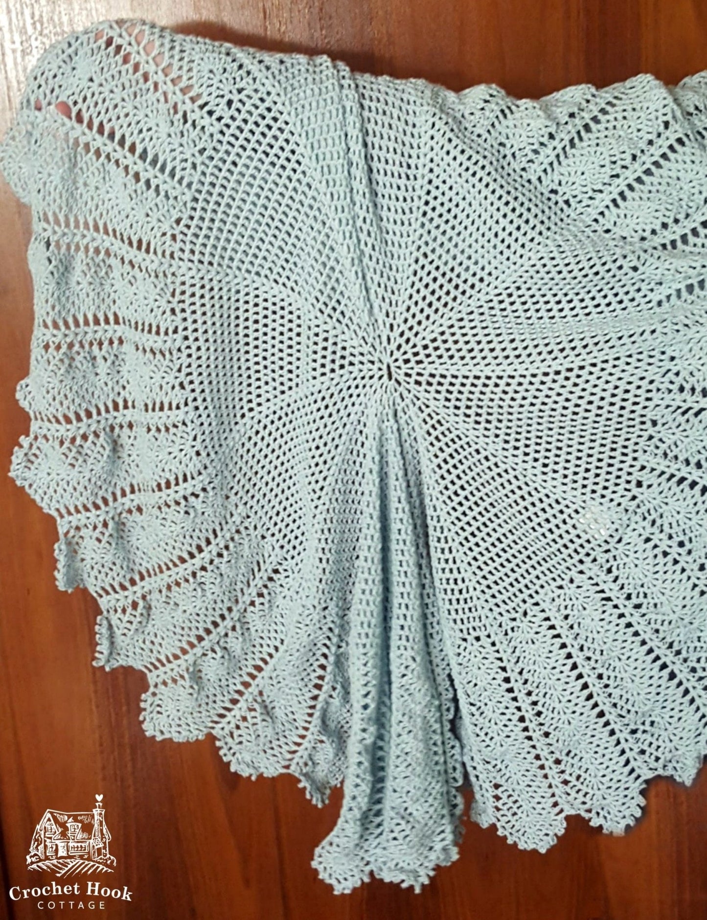 Waterlily Circular Shawl - www.crochethookcottage.com