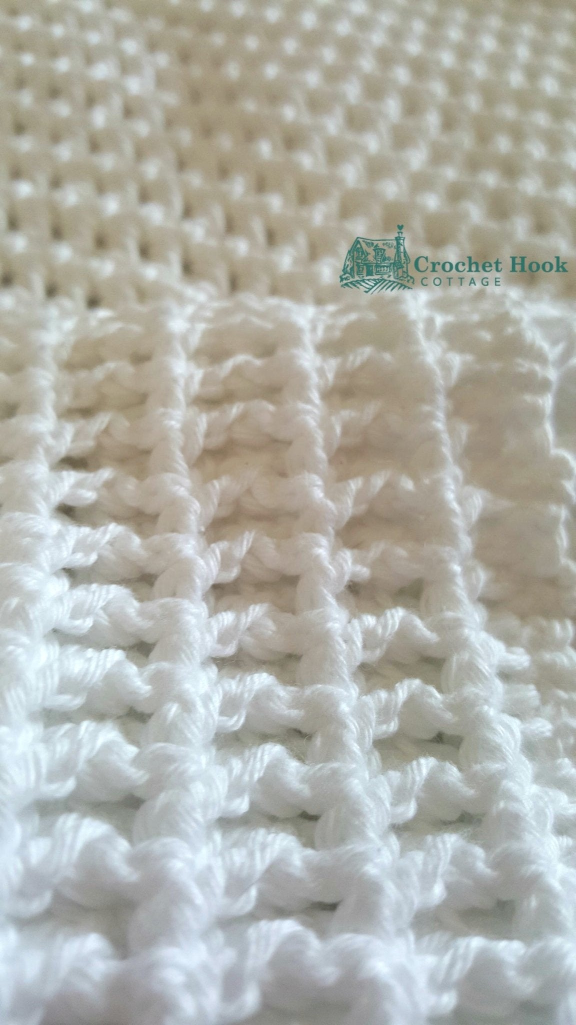 White waffle baby online blanket